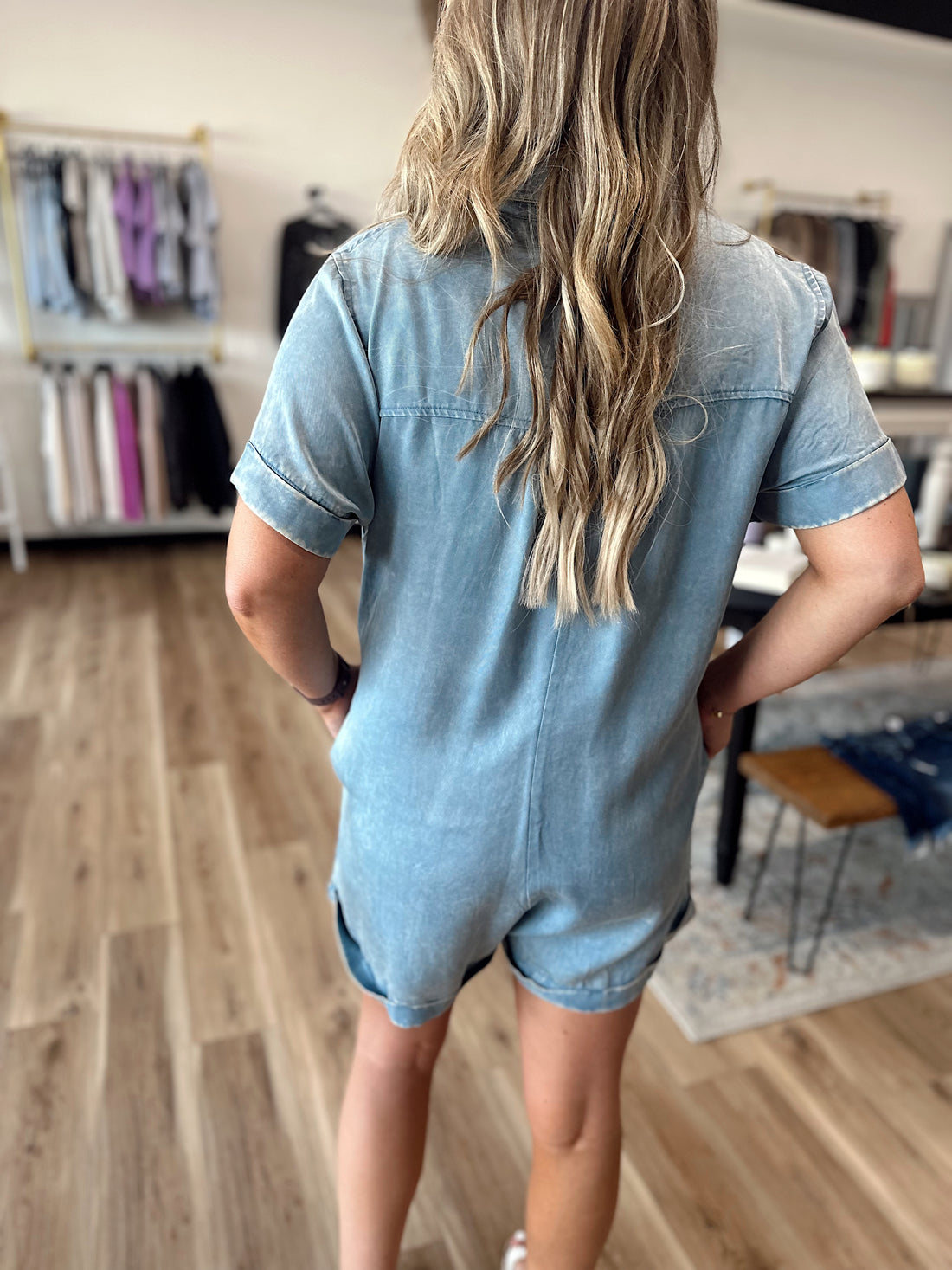 Leena Button Up Romper