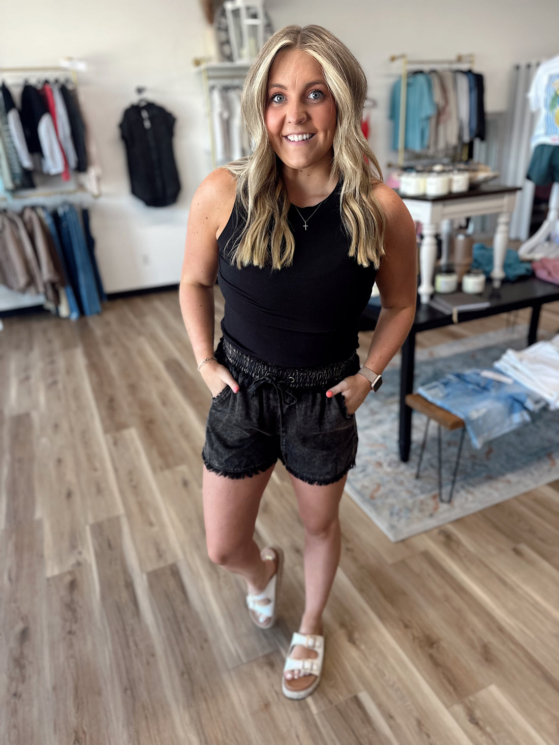 Nina Mineral Washed Shorts
