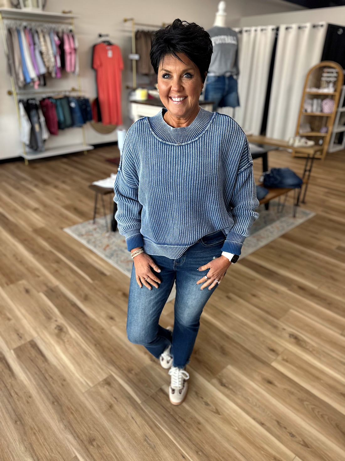 Mia Side Slit Oversized Sweater