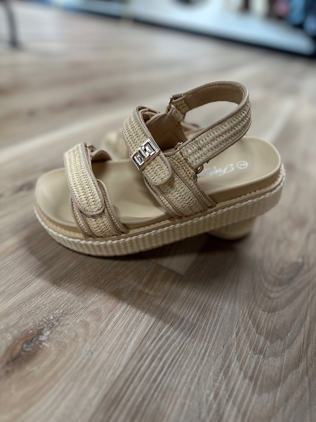 Raffia Wedge Sandals