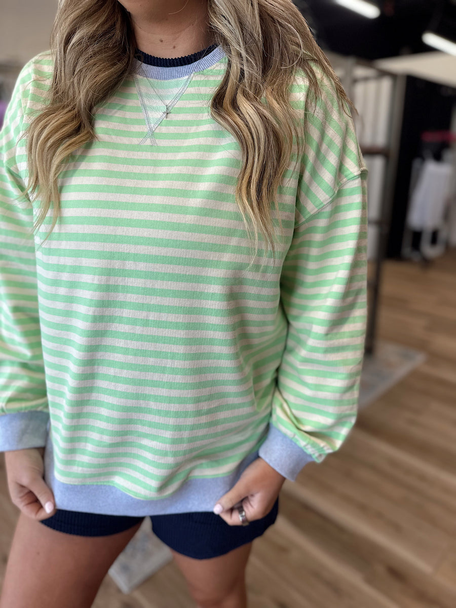 Monroe Striped Crewneck