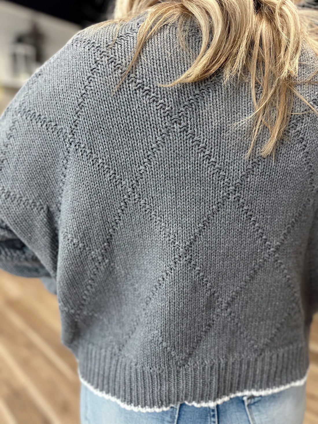 Amelia Diamond Knit Sweater