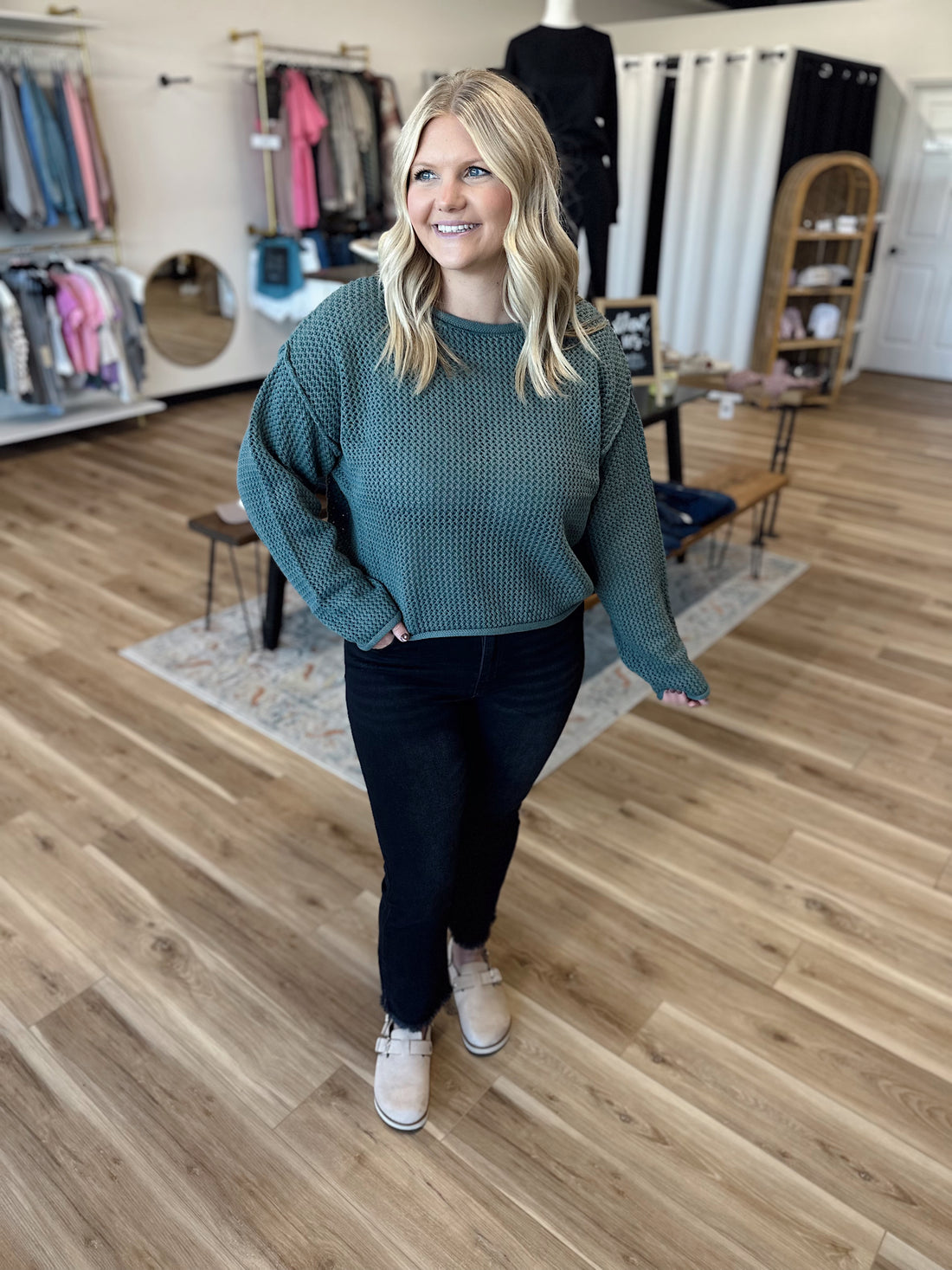 Bex Textured Knit Sweater