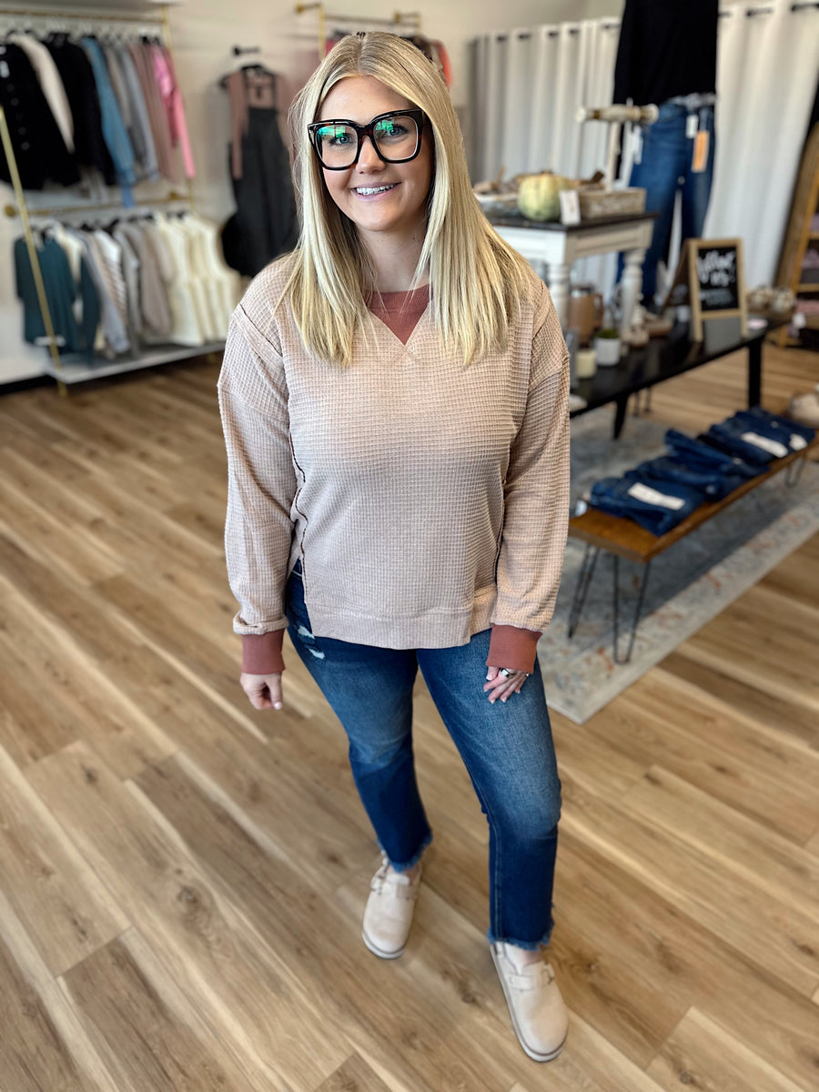 Mae Thermal Crewneck Pullover