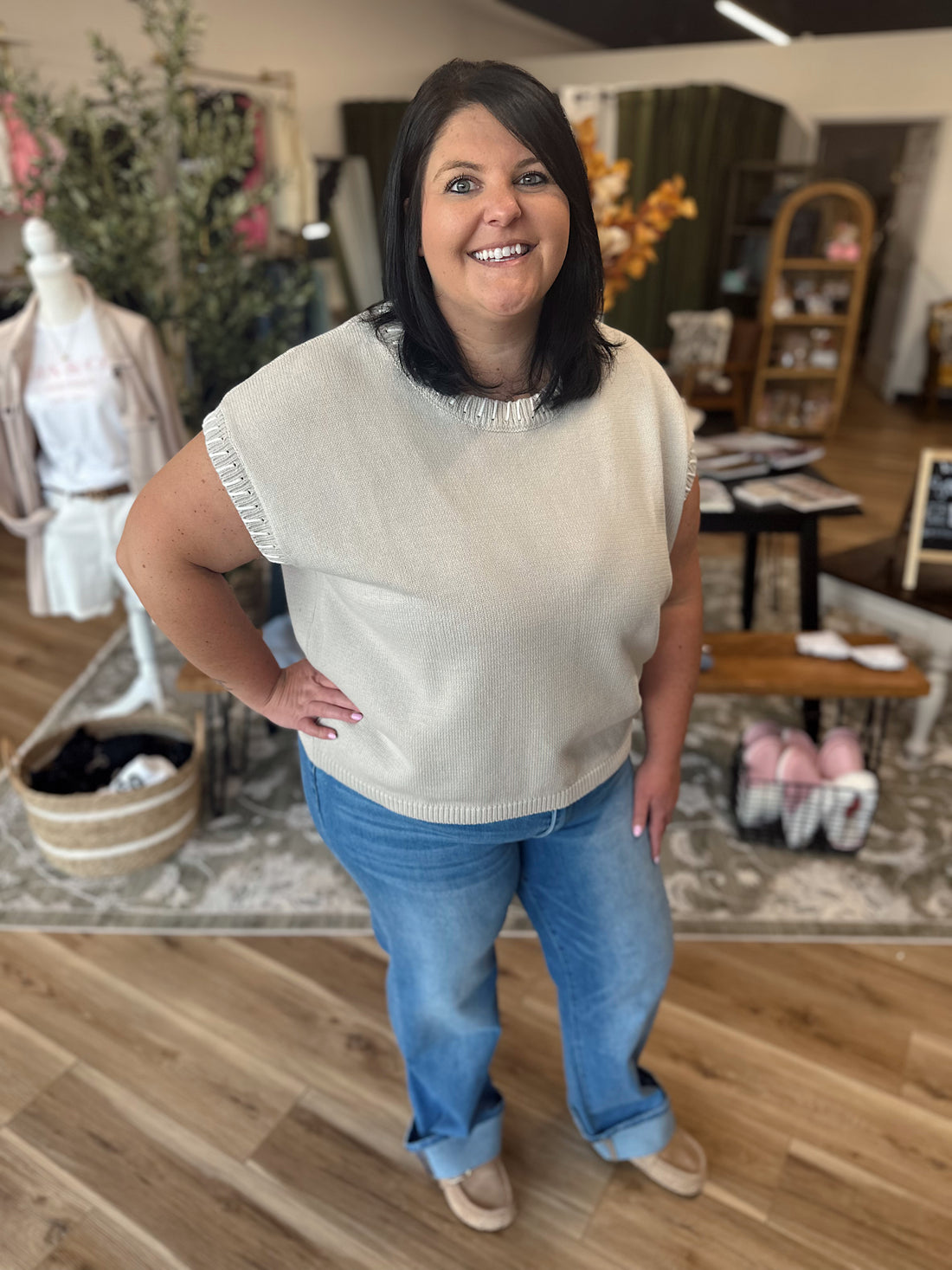 Nora Stitched Sweater Vest