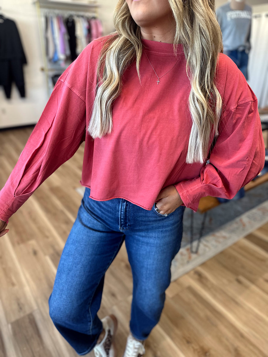 Taylor Oversized Crop Tee