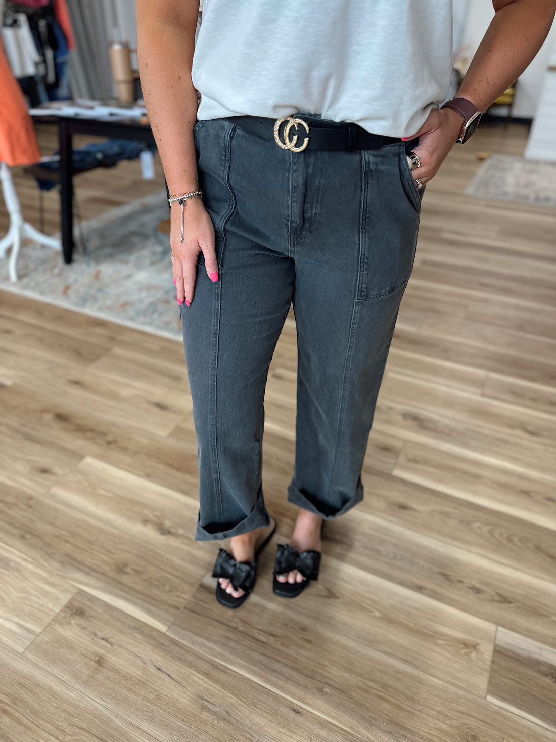 Missy Denim Straight Leg Pants