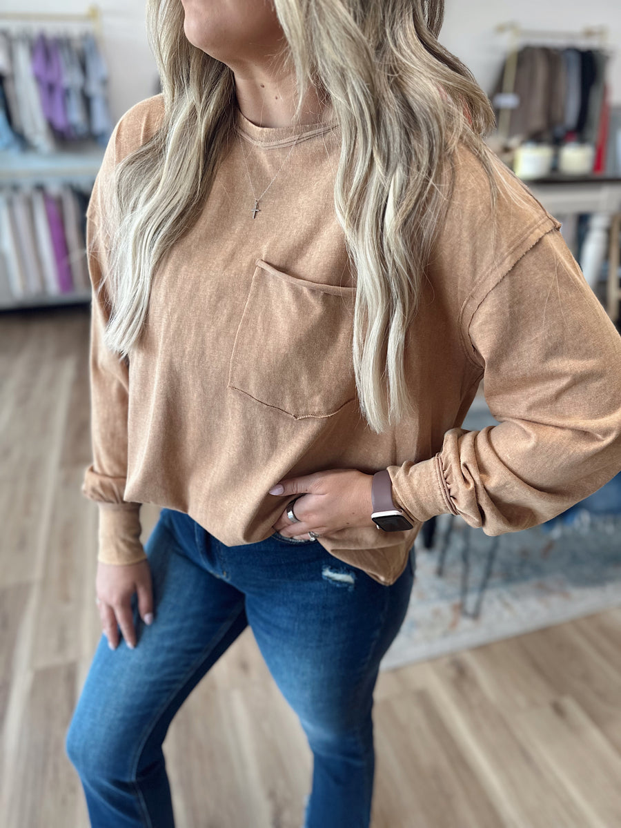 Benny Mineral Wash Oversized Long Sleeve
