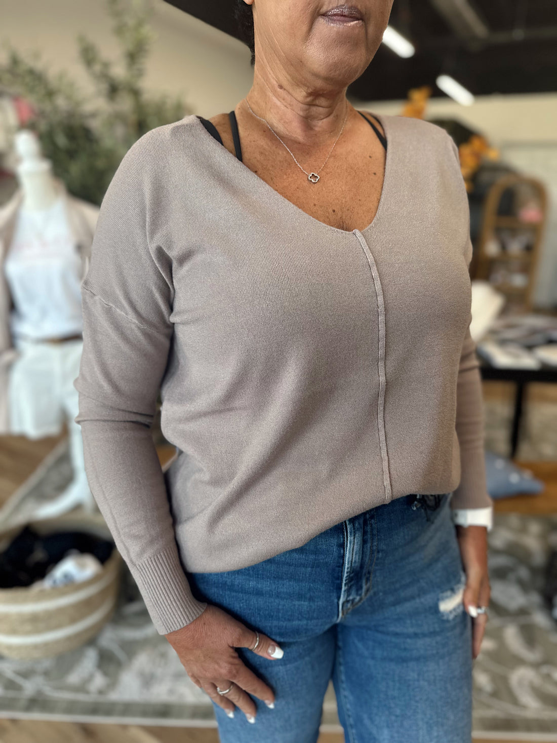 Rachel Front Seam Sweater