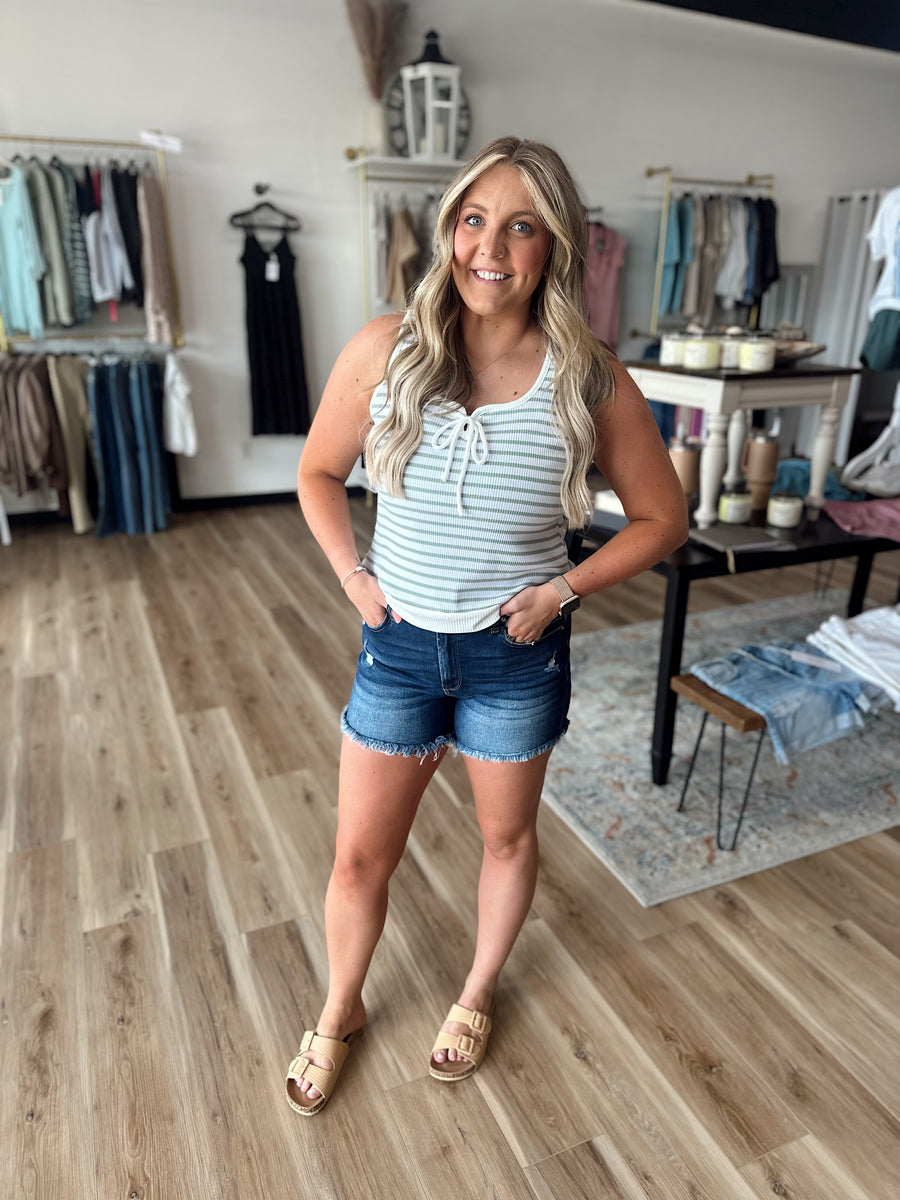 Alexa Square Neck Knit Tank