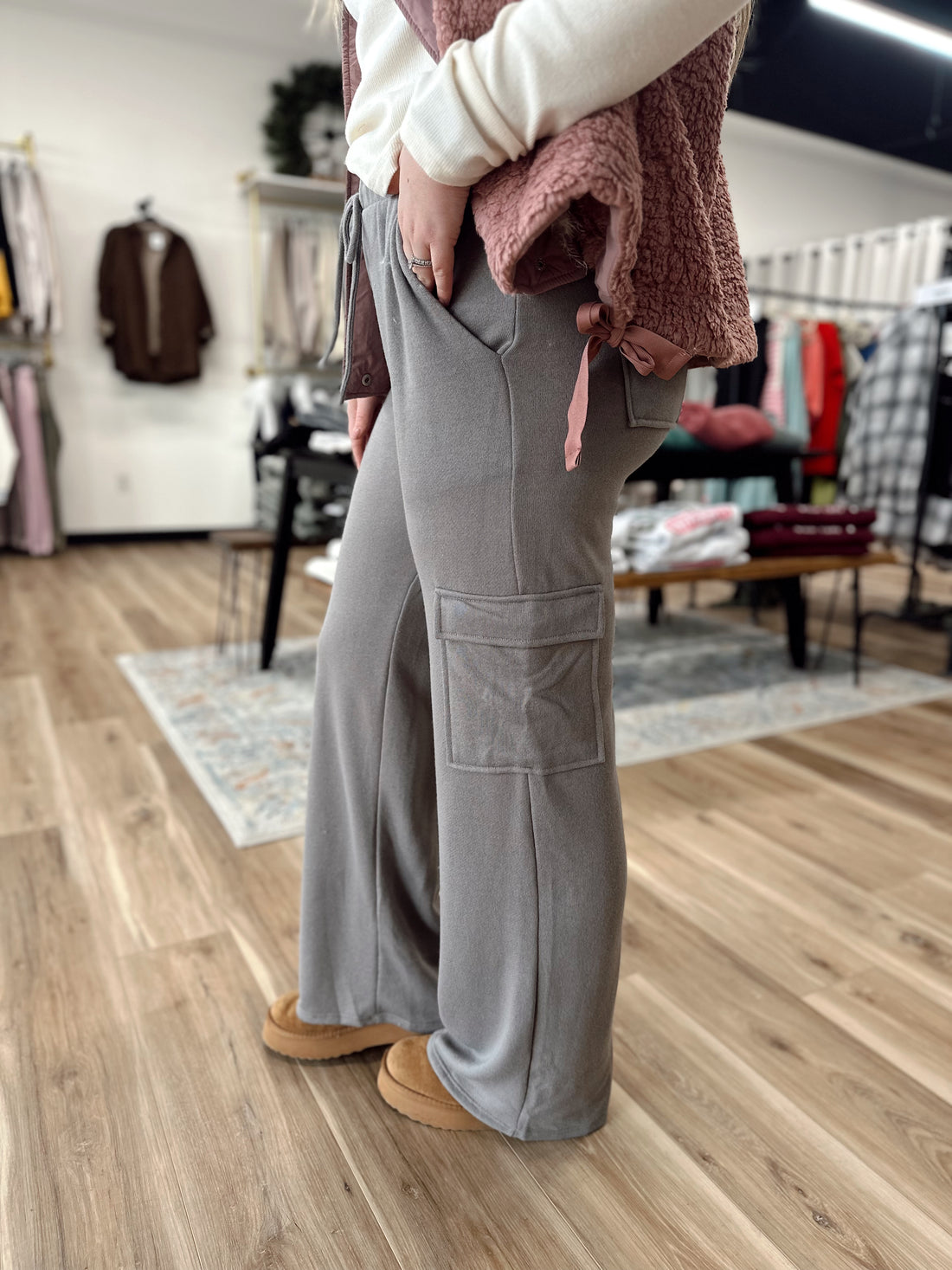 Cargo Flare Sweatpants