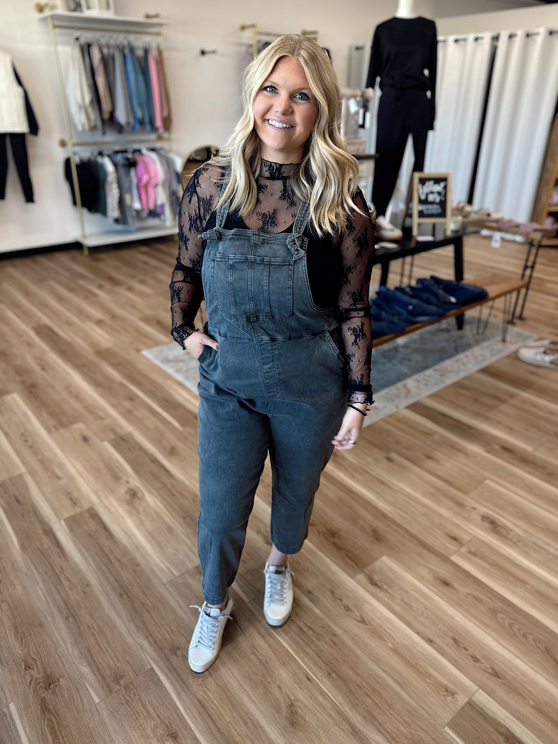 Tara Washed Relaxed Overalls