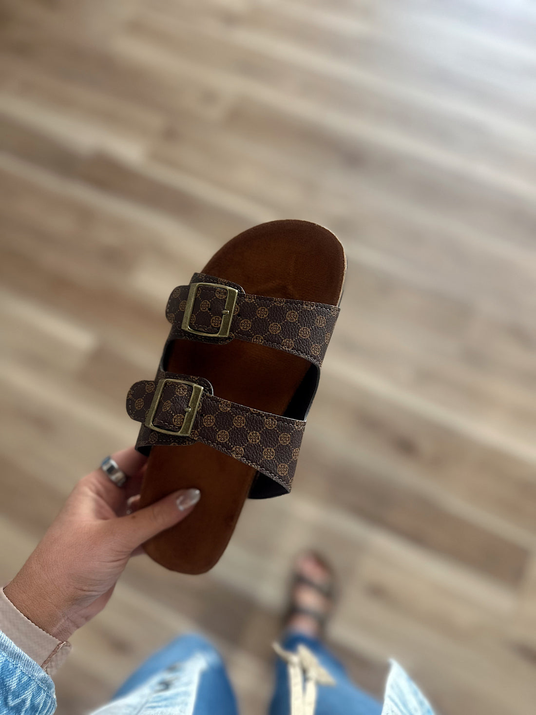 Geo Buckle Sandal