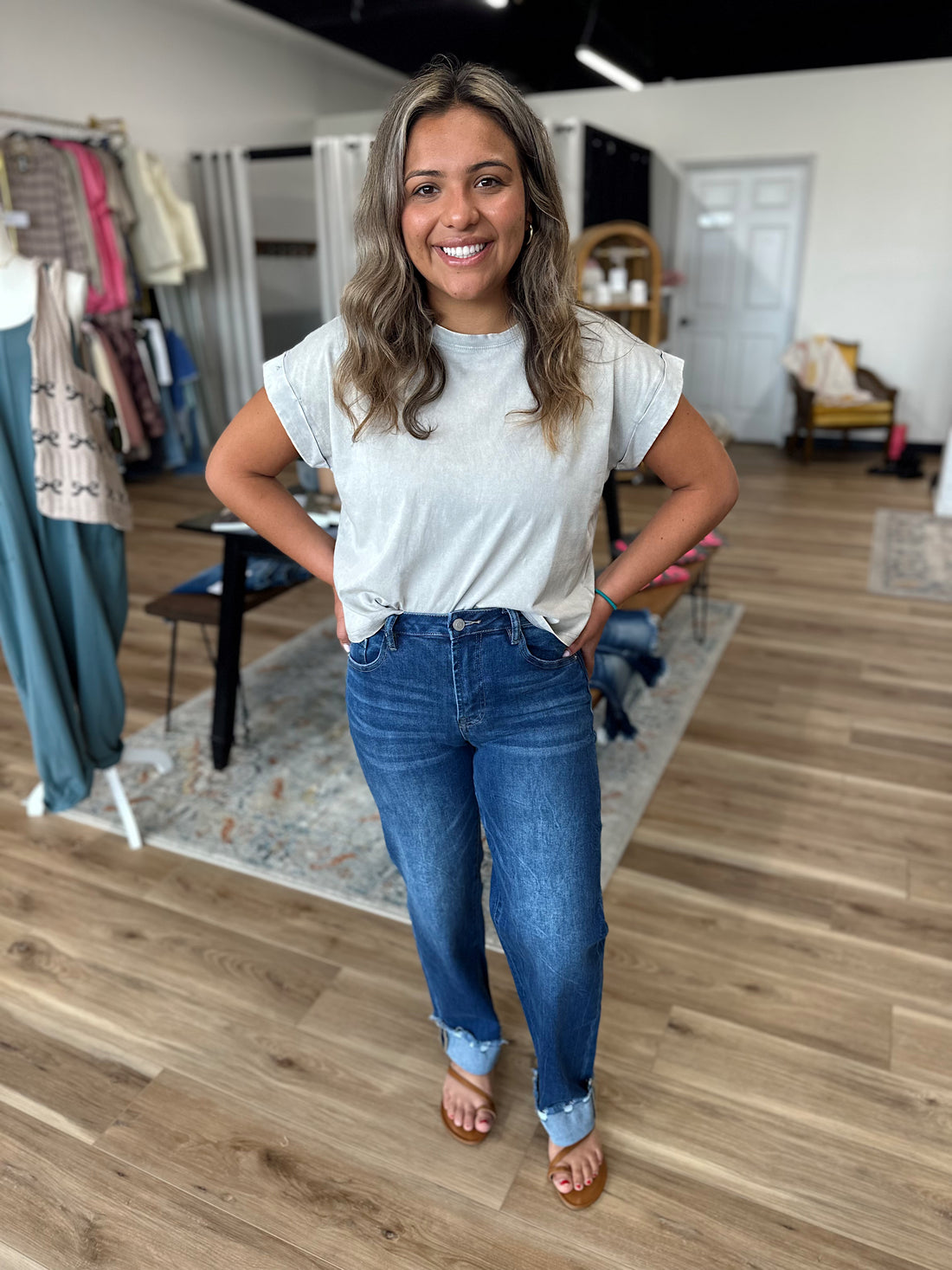 Bailey Washed Cuffed Tee