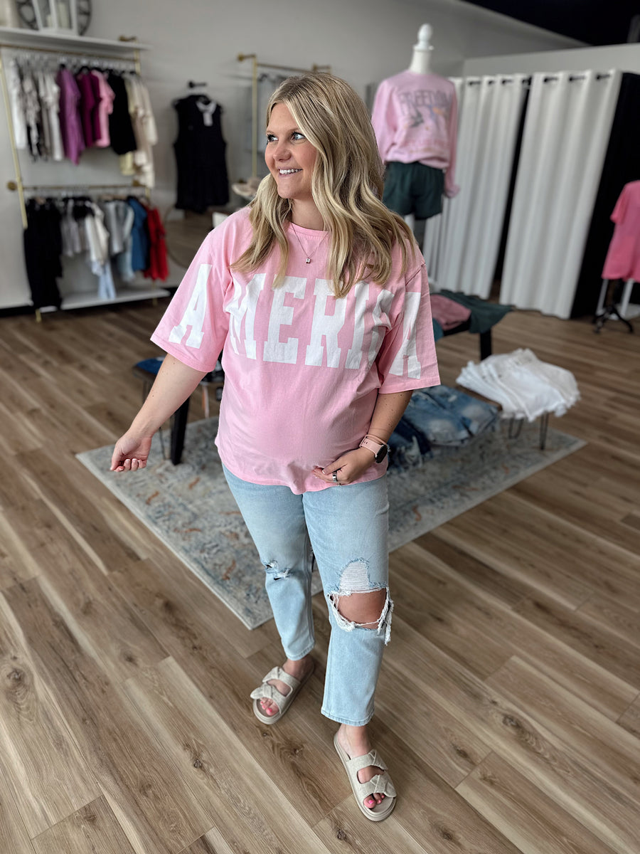 Pink America Tee