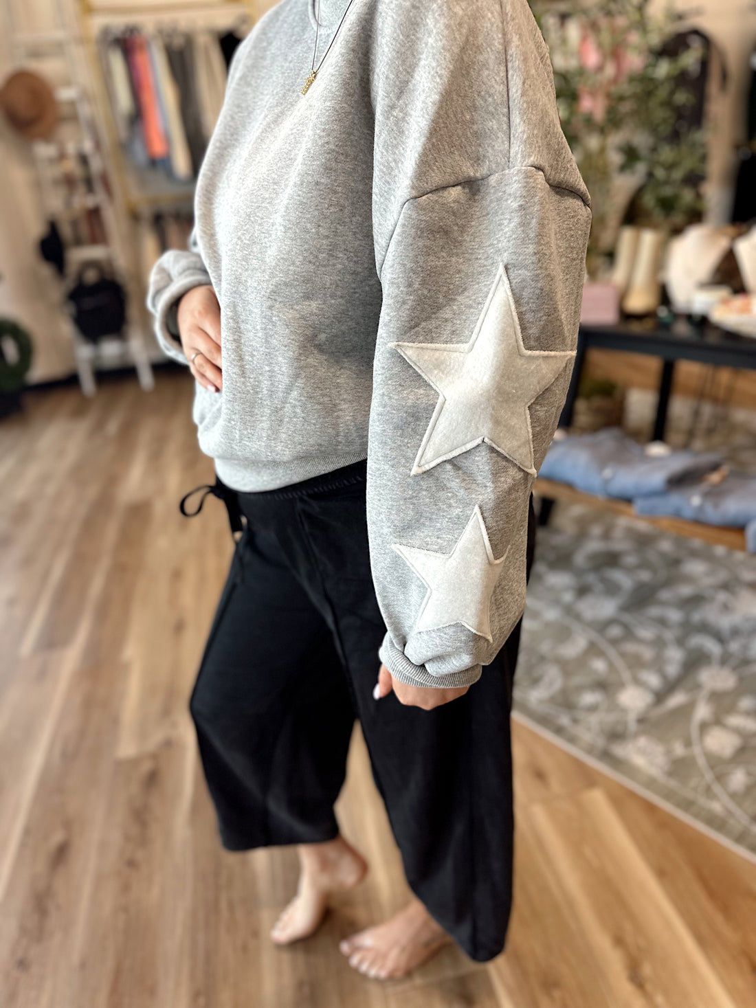 Star Stitched Crew