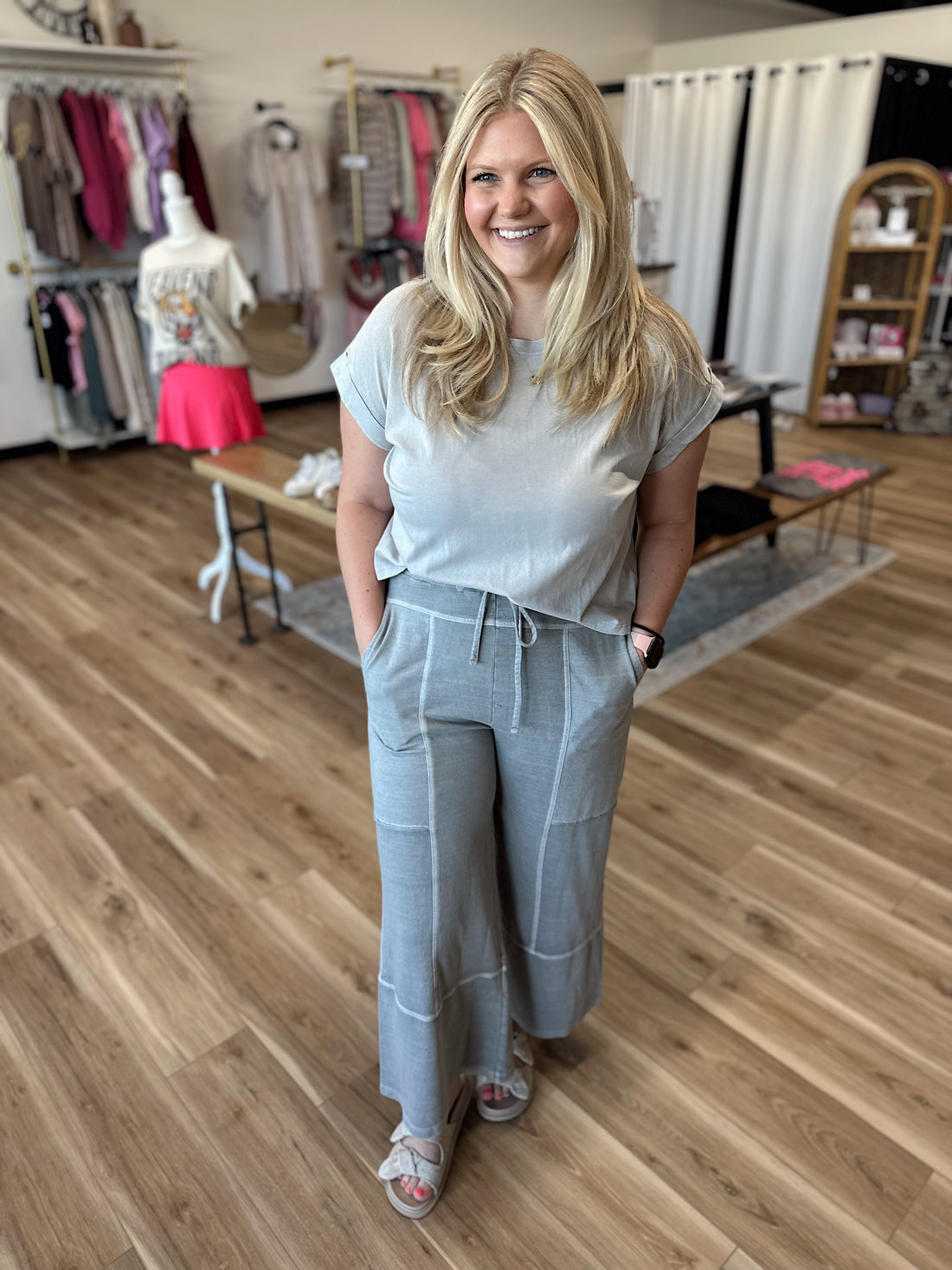 Maddie Washed Wide Leg Pants