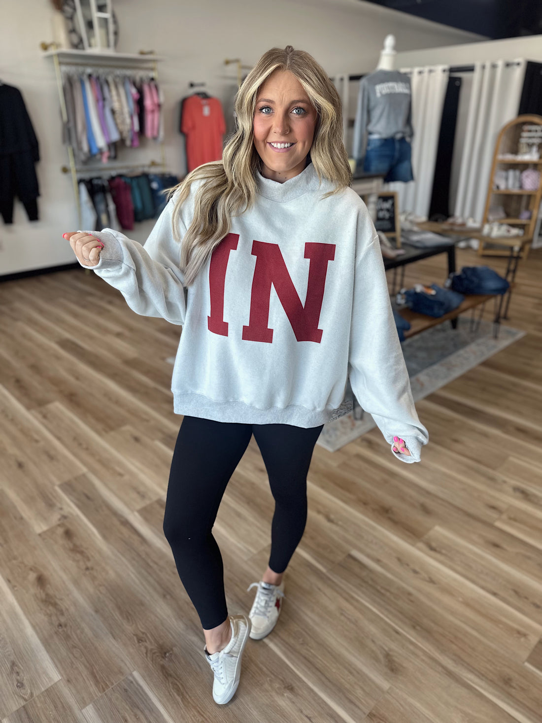 Indiana Mock Neck Reversible Sweatshirt