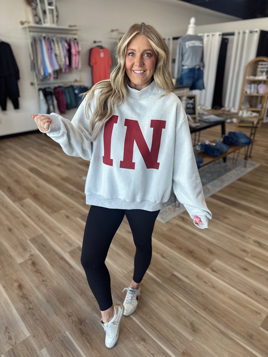 Indiana Mock Neck Reversible Sweatshirt