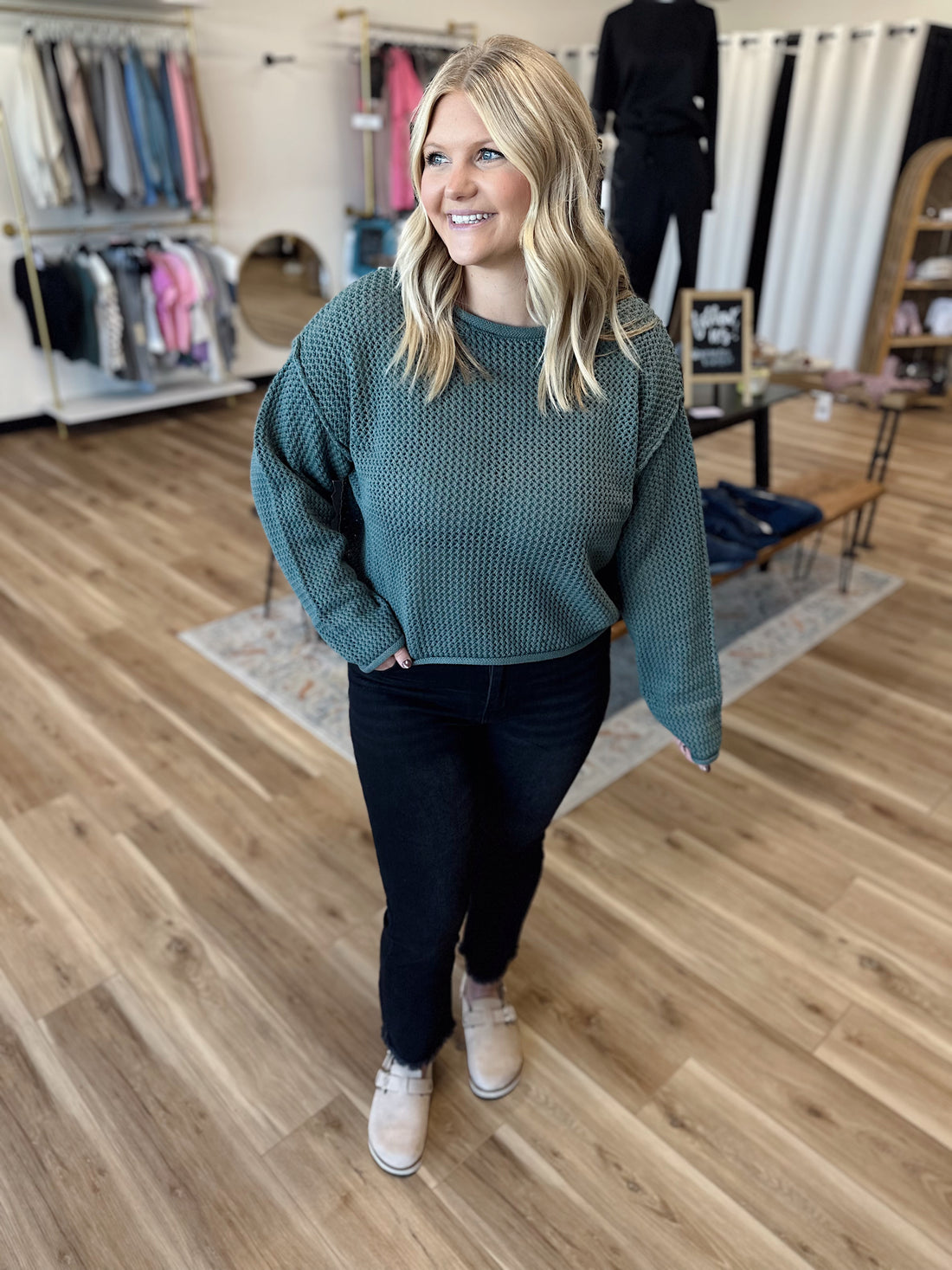 Bex Textured Knit Sweater