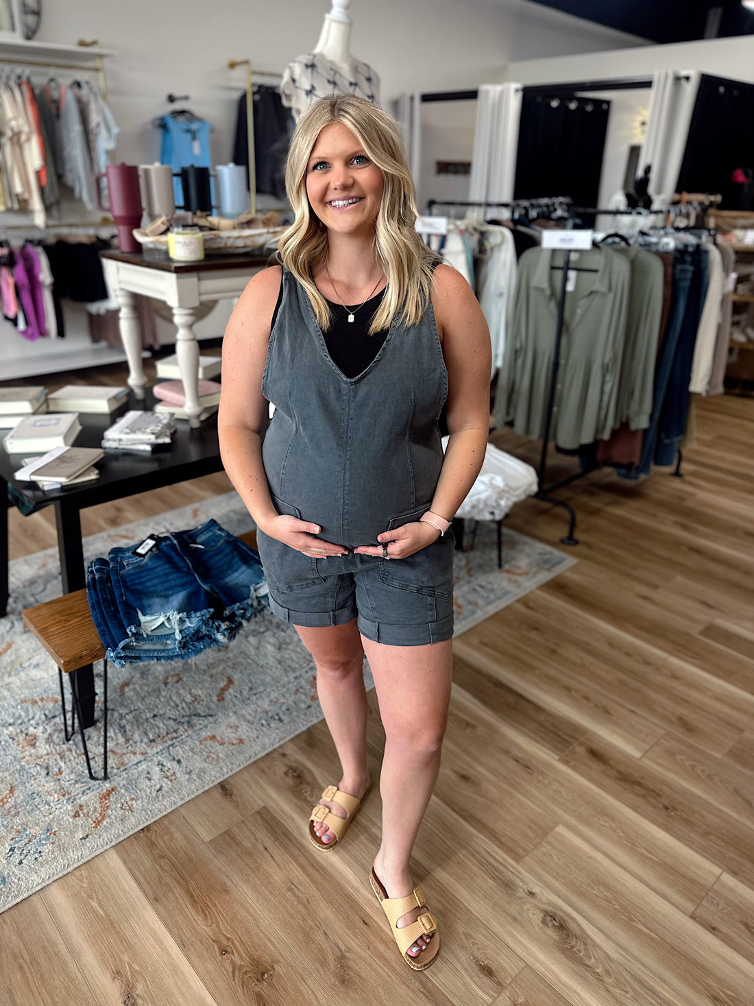 Asher Denim Romper