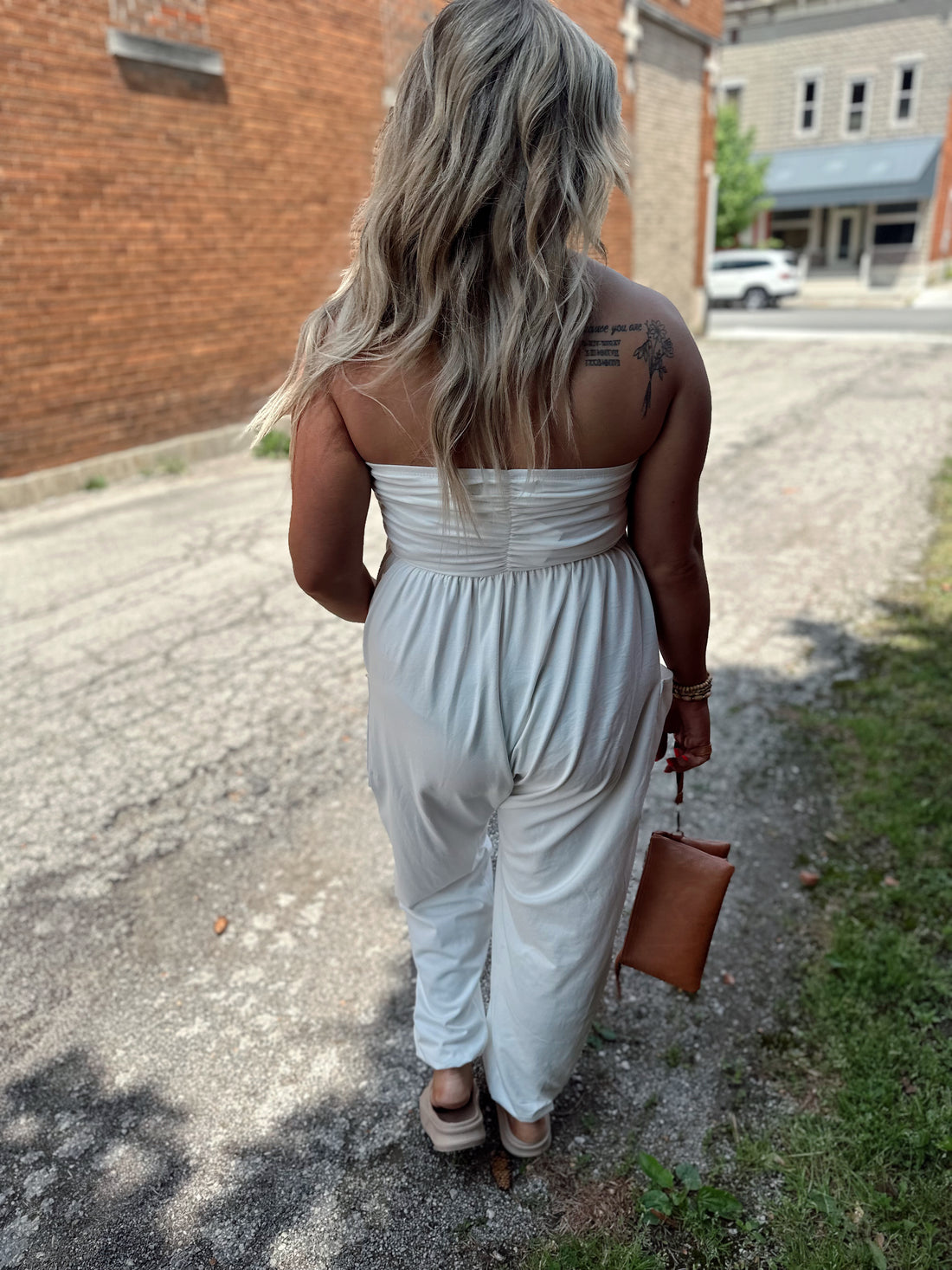 Bay Strapless Cotton Jumpsuit