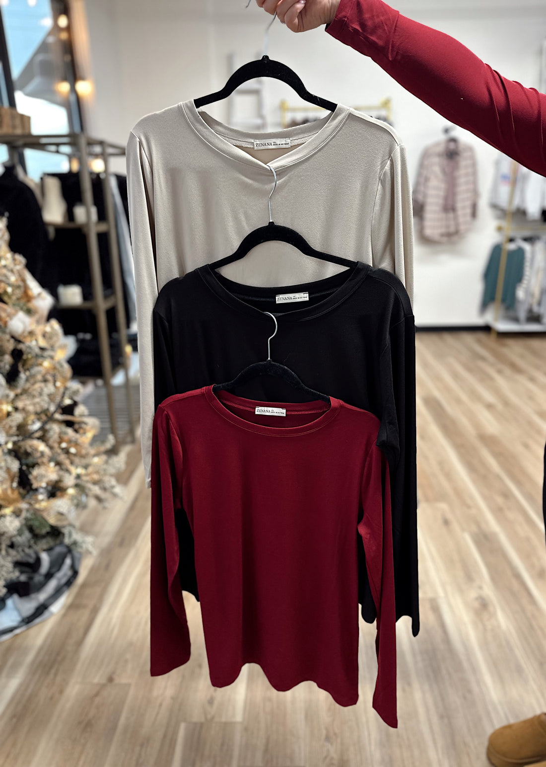 Curvy Haley Basic Long Sleeve
