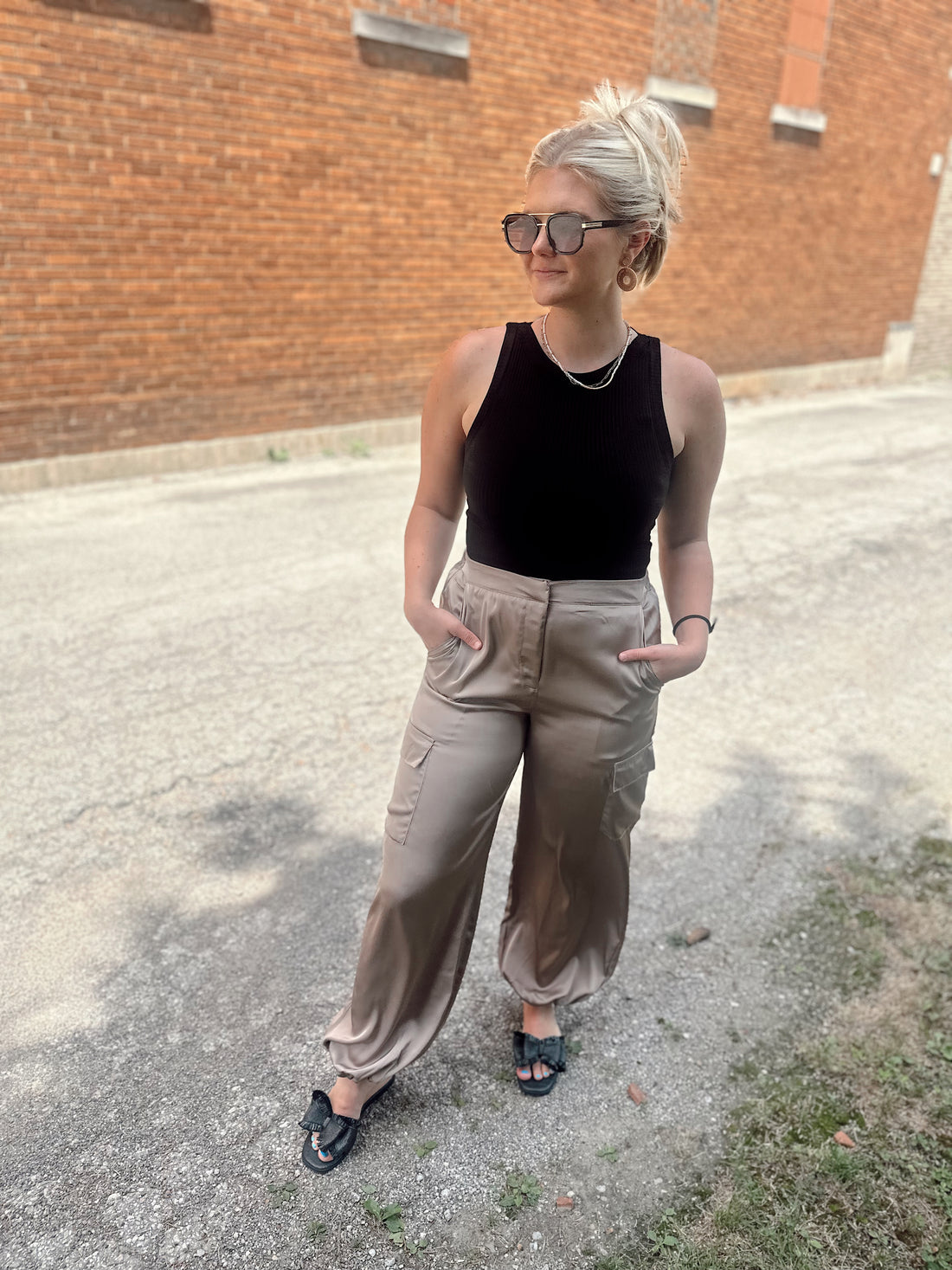 Chels Satin Joggers