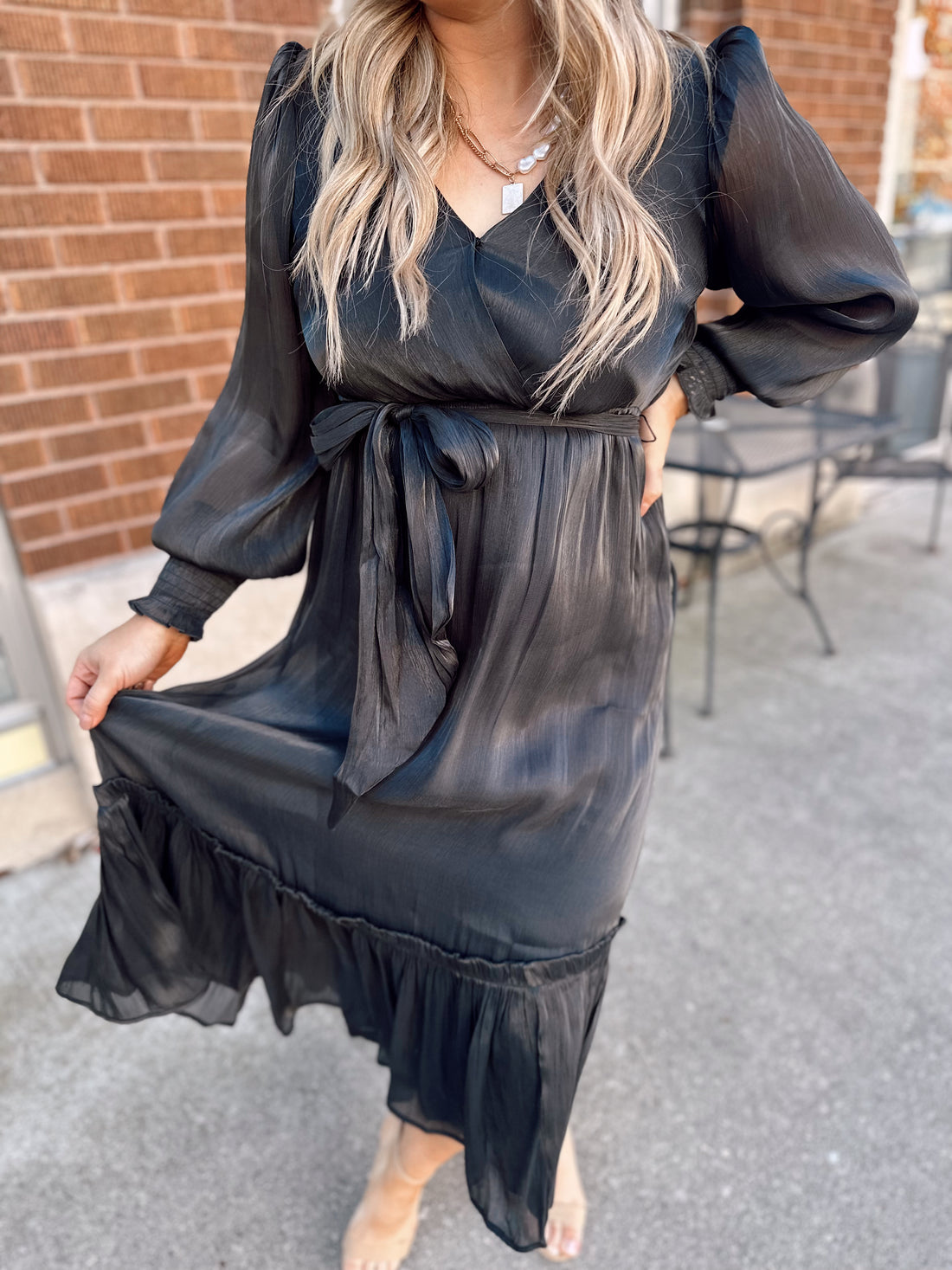 Indie Long Sleeve Midi Dress