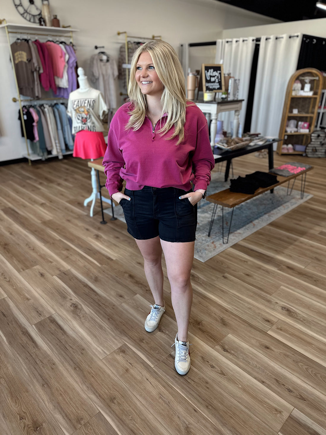 Katy Washed Summer Half Zip