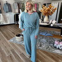 Jeanie Striped Lounge Set