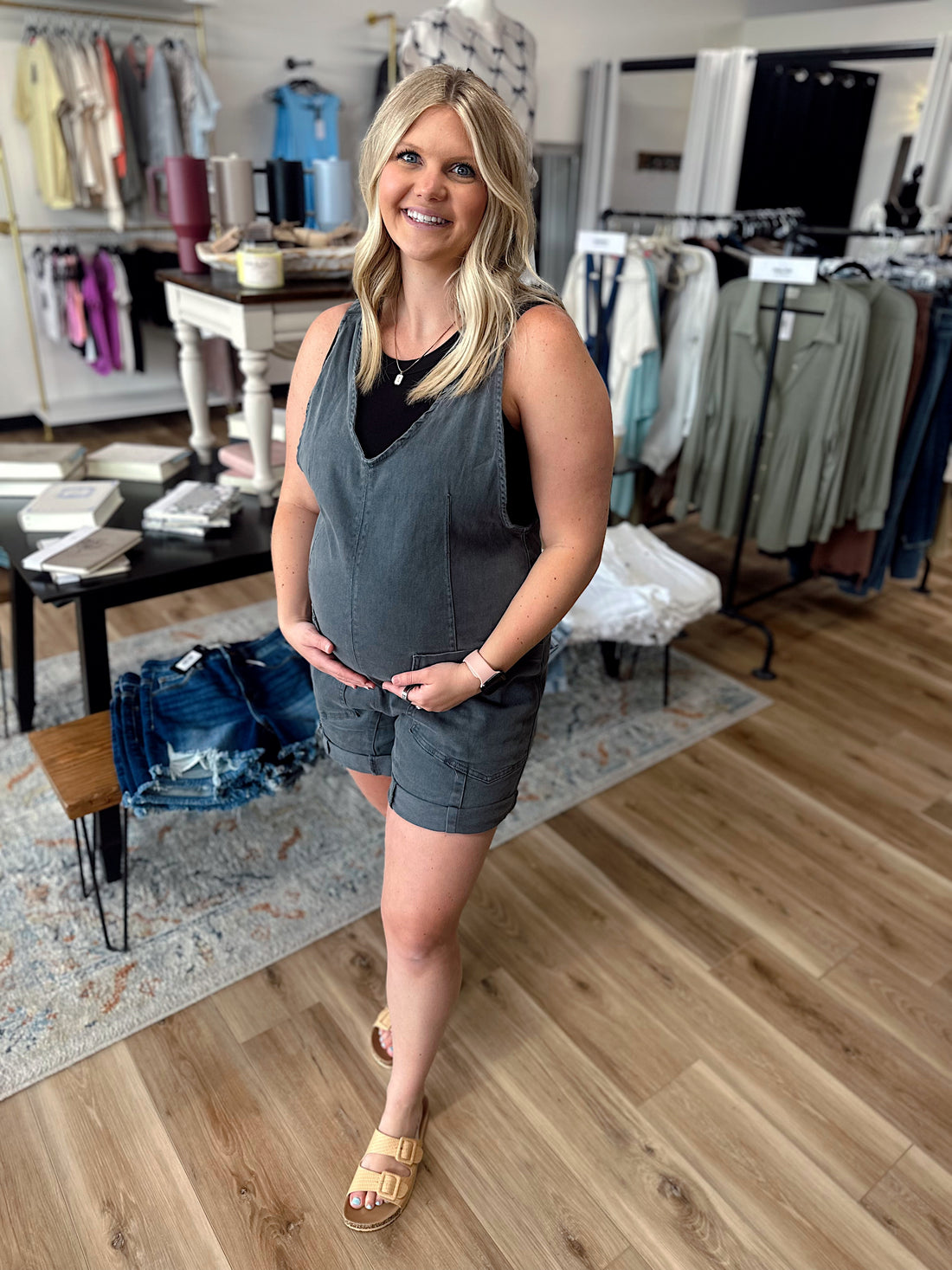 Asher Denim Romper