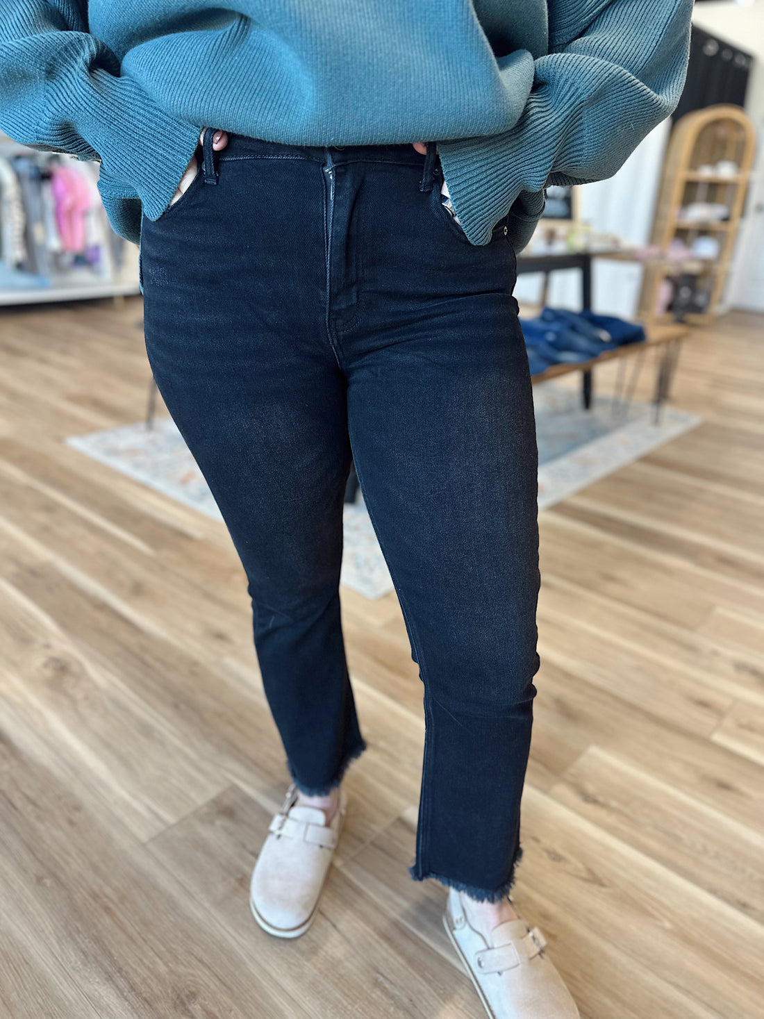 Regan High Rise Black Denim