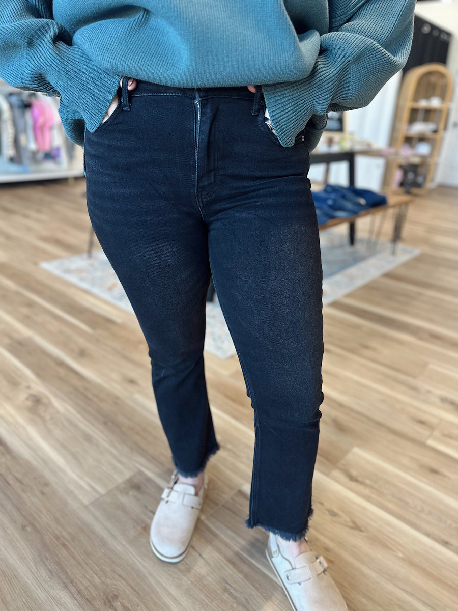 Regan High Rise Black Denim