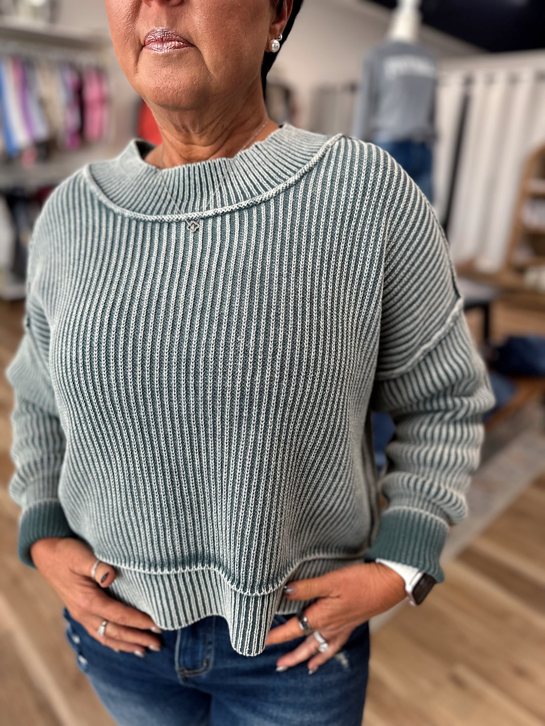 Mia Side Slit Oversized Sweater