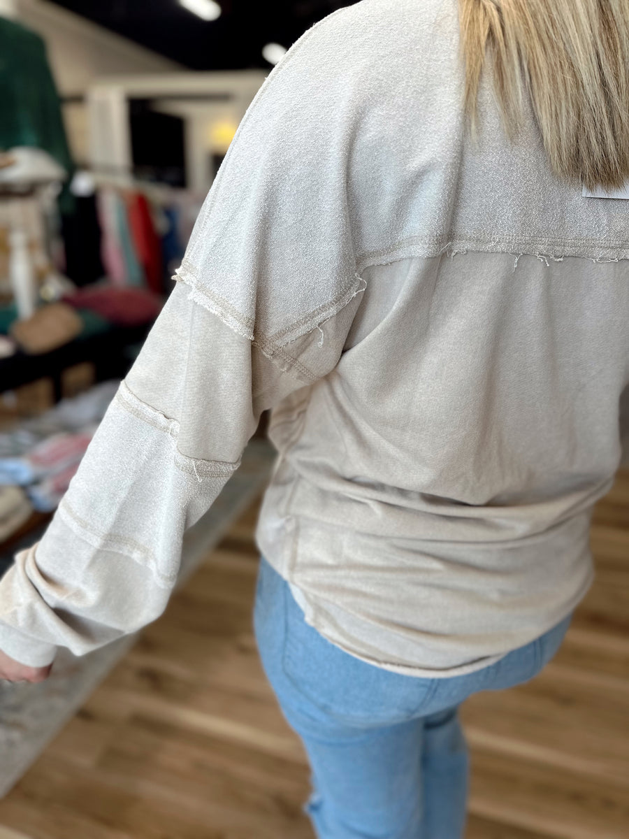 Aria Washed V-Neck Top