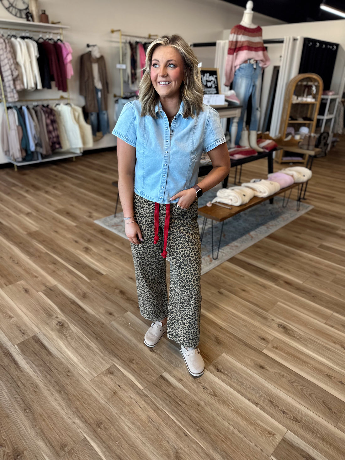Joelle Short Sleeve Denim Top