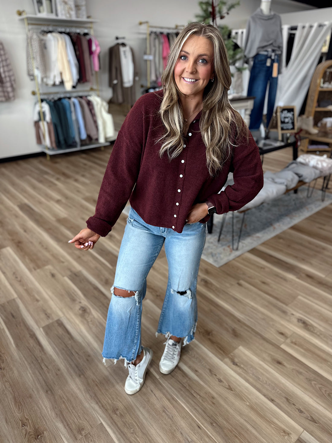 Hudson Button Down Cardigan