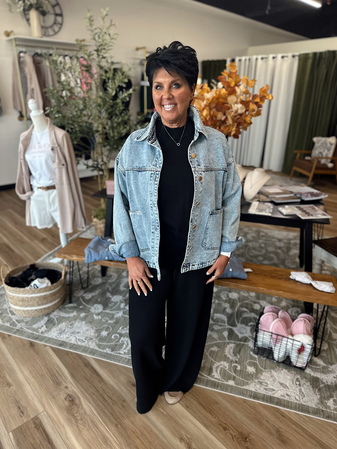 Beverly Washed Oversized Denim Jacket