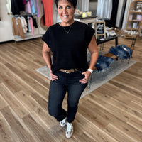 Loren High Rise Cropped Straight Denim