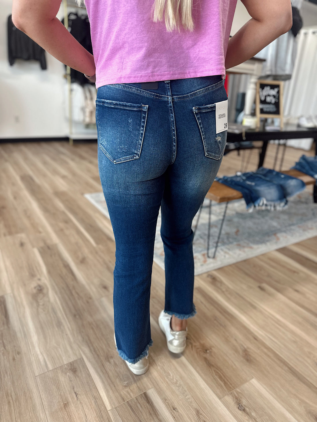 Blakley Dark Wash Cropped Denim