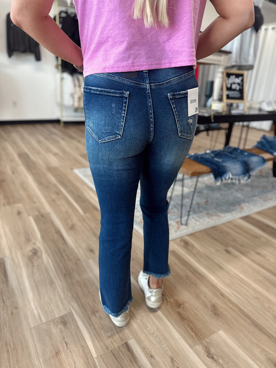 Blakley Dark Wash Cropped Denim