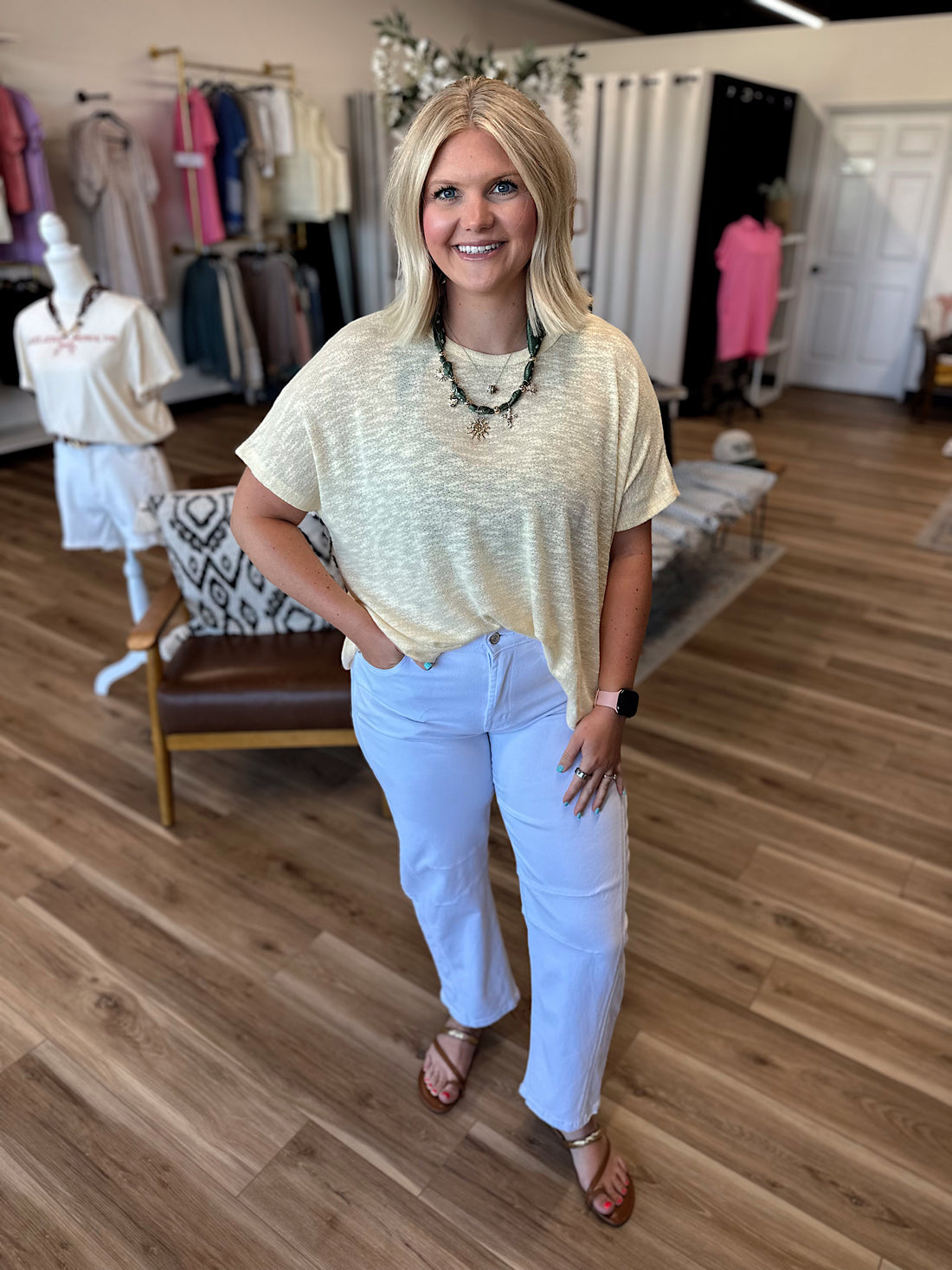Laken White Barrel Jeans