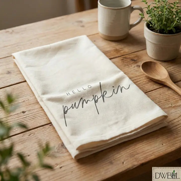 Hello Pumpkin Tea Towel